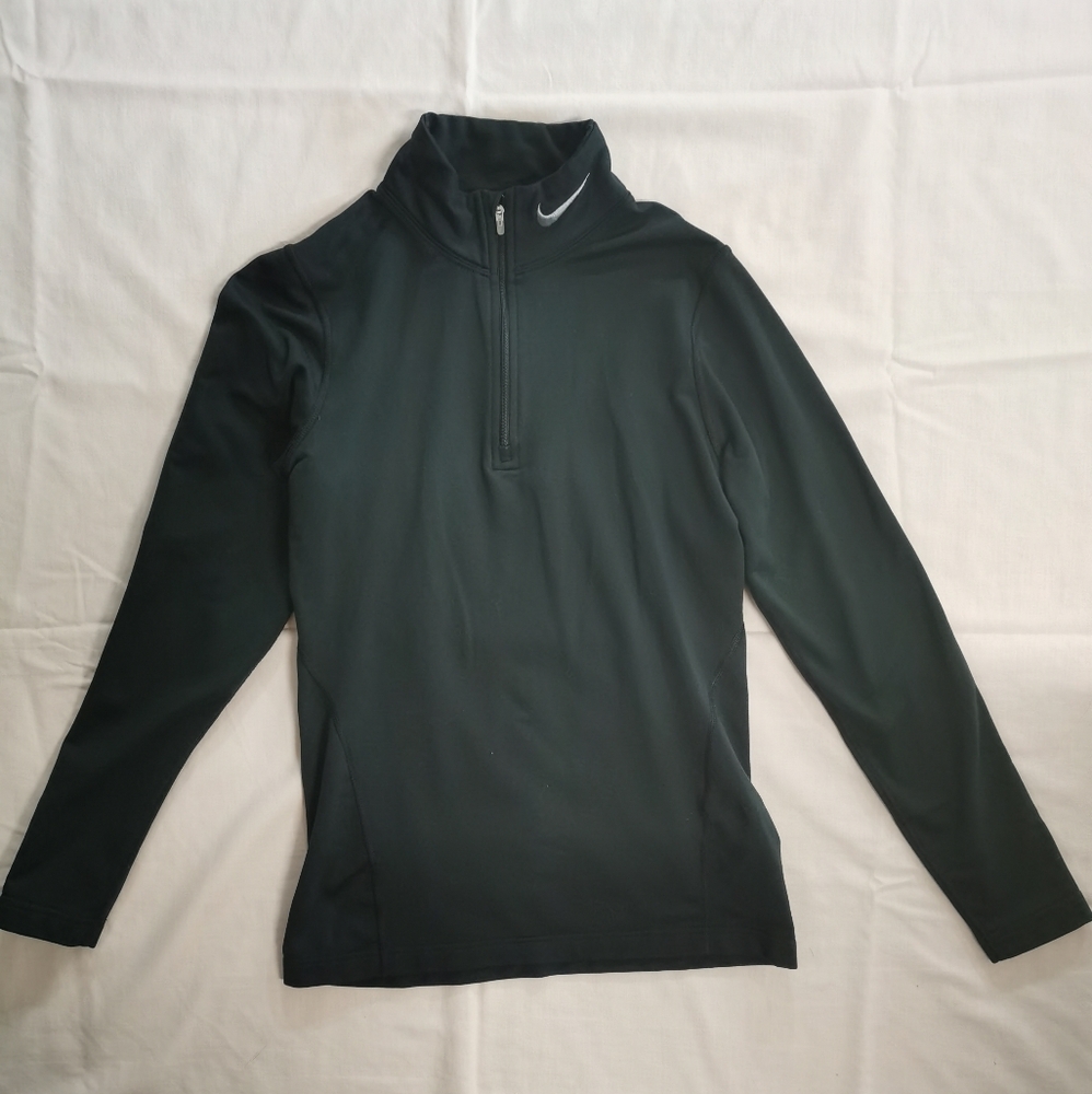 Nike Fit Dry Black 1/4 Zip Running Jacket M(8-10)